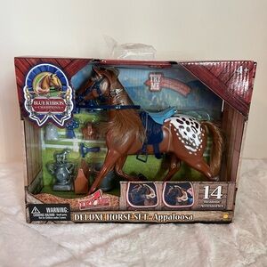 Blue Ribbon Champions Deluxe Appaloosa Horse Set | 14 Accessories | New
